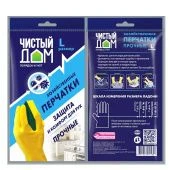 Перчатки Чистый Дом хозяйственные L 1/240 (Т/Э) ЧЗ