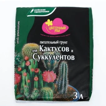 00005635_Грунт Цветочный Рай для Кактусов 3л (БХЗ)