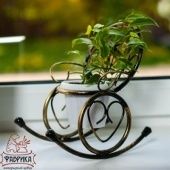 Подставка на подоконник 95-037 Кресло-качалка на 1 цветок (ФИК)