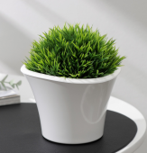 Лагуна кашпо со вставкой 0,6л d13см h9см белый 1/24 (ФлораПласт)