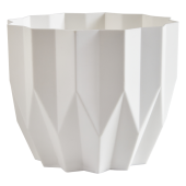 Геометрия кашпо 0,8л d13см h16см белый 1/27 (ФлораПласт)