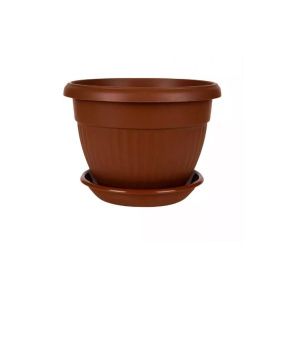 00044500_Флора горшок с поддоном 2,6л d20 h14 терракот 1 30 (ТехПласт)