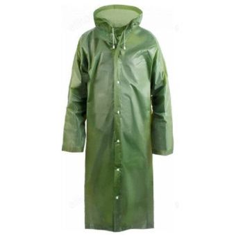 Дождевик прочный с застежками капюшоном рукавами 75 на 120