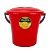 Ведро 7л Либерти с крышкой С603 красный 1/16 Мартика