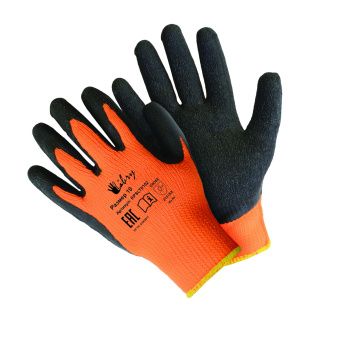 Полиэстр с латексным покрытием оранжевый зимний