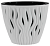 Вдохновение кашпо 1,6л d15.5 h15.5 белый/черный (ФлораПласт)