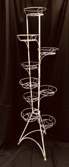 ЦБ-00002618_Подставка Стандарт-9  на 9 цветов белая с золотом (ФД)