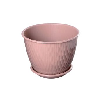 00028191_Корсика горшок с поддоном 2,4л d19 h14,5 фраппе 1 20 (ТехПласт)