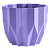 Геометрия кашпо 0,8л d13см h16см лаванда 1/27 (ФлораПласт)