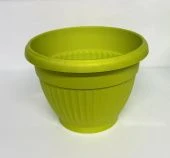 Уценка Флора кашпо без поддона 2,6л d20 h14 фисташковый (ТехПласт)