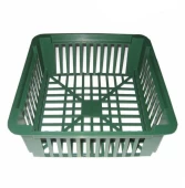 Корзина для луковичных квадрат 29,5x24,5см зеленая 1/100 (ГС)