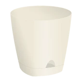 Амстердам горшок c прикорневым поливом 0,65л d11 h10,7 сливочный (ФлораПласт)