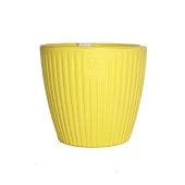 Эви VipSet горшок с дренажной системой 1,5л со вставкой 0,9л желтый d14 h12,8 1/15 (Сантино)