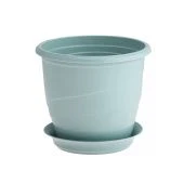 Венеция фиалочница горшок с поддоном 0,75л d12 h10,5 мята 1/10/60 (ТехПласт)