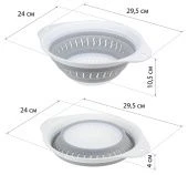 Дуршлаг складной с ручками ФЛЕКС 2,2л М1128 1/20