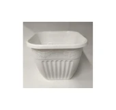 Уценка Лозанна кашпо без поддона квадрат 8л d26 h22,5 белый М1470  Альтернатива