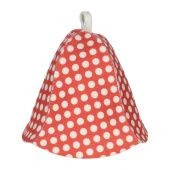 Шапка Горошек красно-белый войлок Hot Pot арт.41396 1/20 (Б/Ш) ЧЗ 