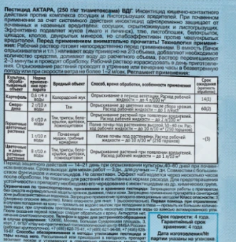 Актара ВДГ 1,2г 1150 (ВХ)