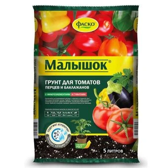 00002955_Грунт Малышок Для томатов и перцев 5л (Ф+)