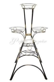 Подставка Этажерка-5  на 5 цветов черная с золотом (ФД)