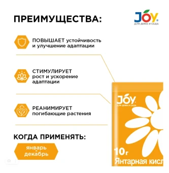 Янтарная кислота Джой 10г (Страда) 140 (2)