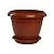 Фестона горшок с поддоном 2,1л d19 h14,5 терракот 1/24 (ТехПласт)