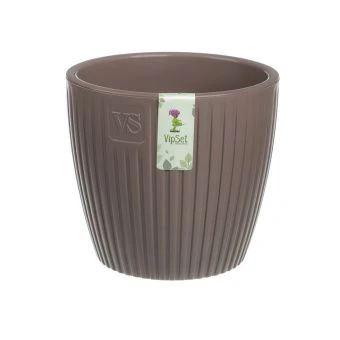 ЦБ-00007647_Эви VipSet горшок с дренажной системой 1,5л со вставкой 0,9л шоколад d14 h12,8 1 15 (Сантино)