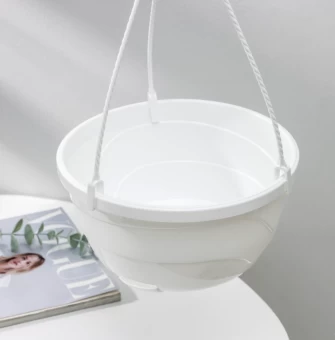 Мальва кашпо подвесное 4,7л d25 h13 белый 115 (Джетпласт) (3)