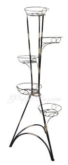 00027079_Подставка Стандарт-5  на 5 цветов черная с золотом (ФД)