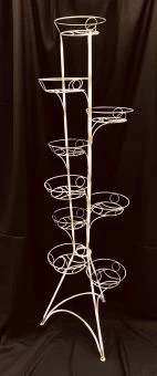 ЦБ-00002618_Подставка Стандарт-9  на 9 цветов белая с золотом (ФД)