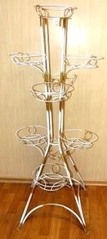 Подставка Этажерка-9  на 9 цветов белая с золотом (ФД) Подставка Этажерка-9  на 9 цветов белая с золотом (ФД)