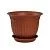 Виноград кашпо с поддоном 4л d26 h20 терракот 1/10 (Техпласт)
