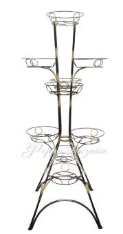 Подставка Этажерка-9  на 9 цветов черная с золотом (ФД)