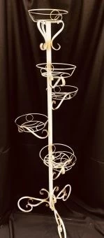 00027947_Подставка Вышка-6 на 6 цветов белая с золотом (ФД)