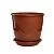 Венеция горшок с поддоном 4,1л d21 h18,5 терракот 1/12 (ТехПласт)