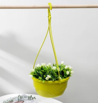 Мальва кашпо подвесное 4,7л d25 h13 фисташковый 115 (Джетпласт) (3)